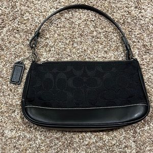 Coach black monogram purse